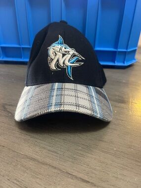 Black and Blue Marlin Patch Baseball Cap